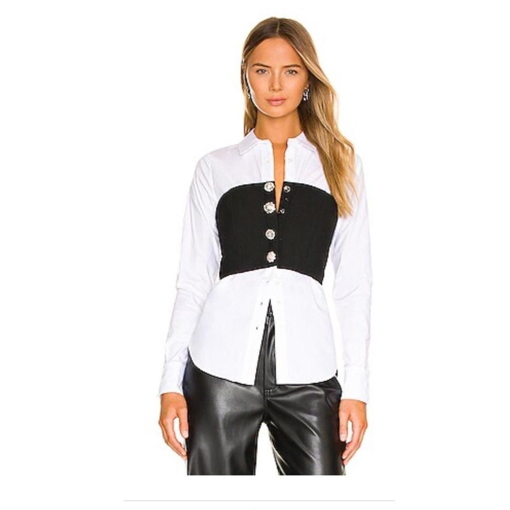 Elegant Black and White Women's Top